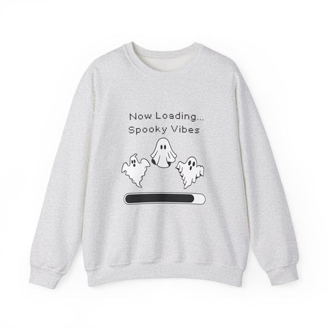 'Now Loading..Spooky Vibes' Unisex Crewneck Sweatshirt