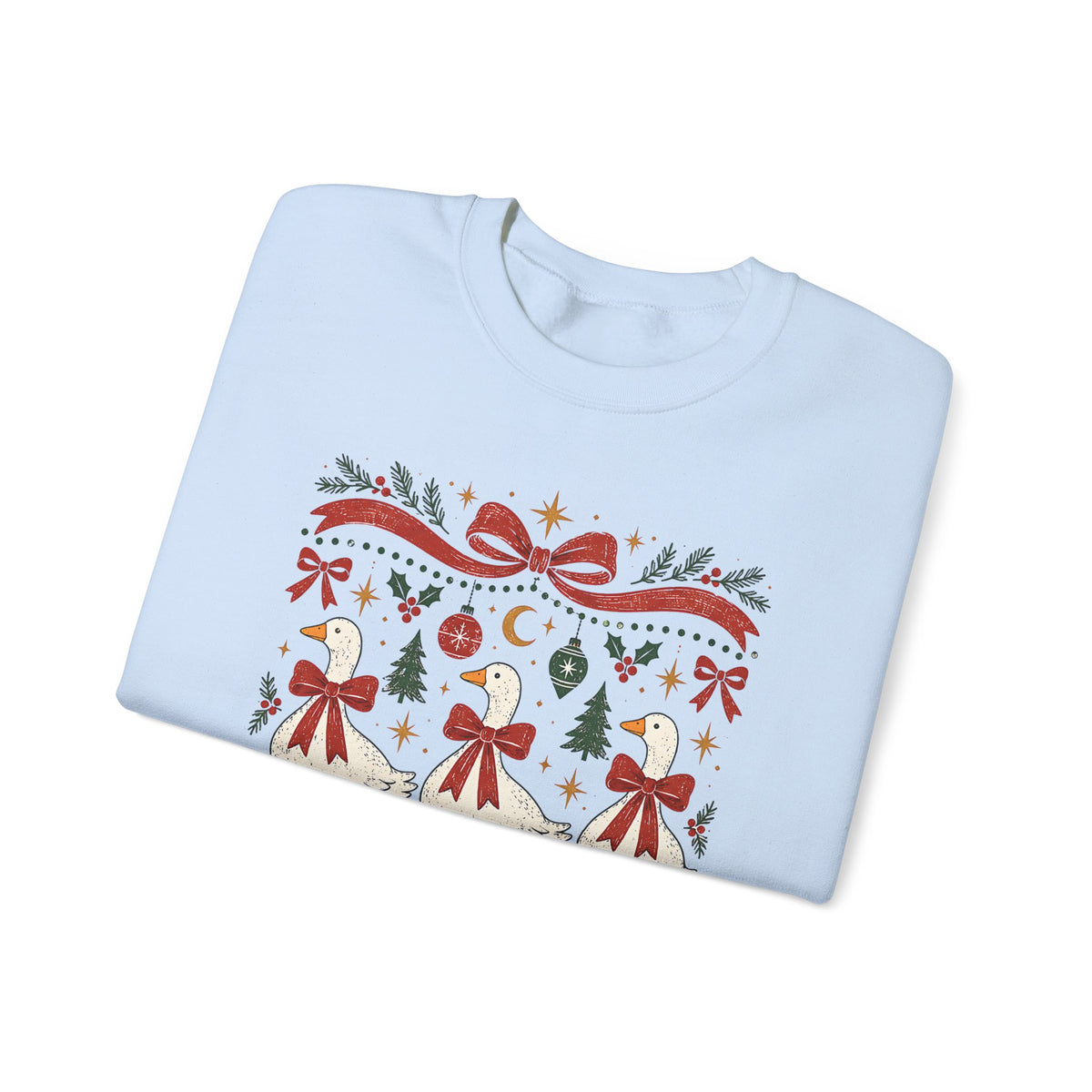 Dancing Angels Christmas Sweatshirt | Holiday Fair Isle Nativity Pattern