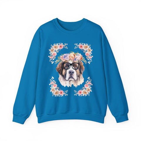 Geeky Goddess Saint Bernard Unisex Crewneck Sweatshirt