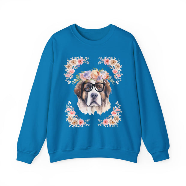 Geeky Goddess Saint Bernard Unisex Crewneck Sweatshirt