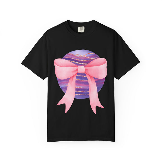 Pink/Purple Planet Wrapped In A Bow Unisex T-Shirt