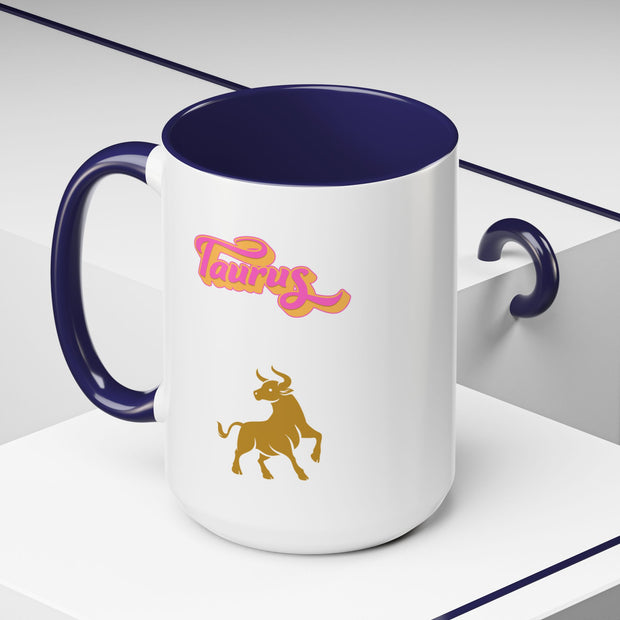 'Taurus' Zodiac Accent Coffee Mug