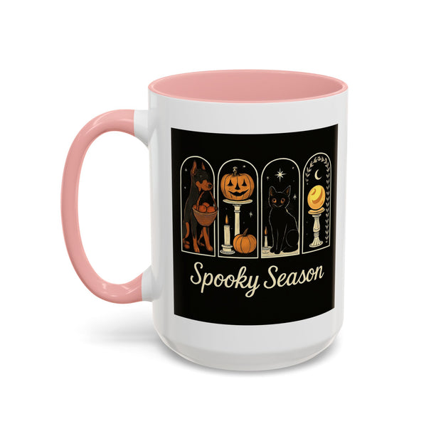 Spooky Season Doberman Accent Coffee Mug