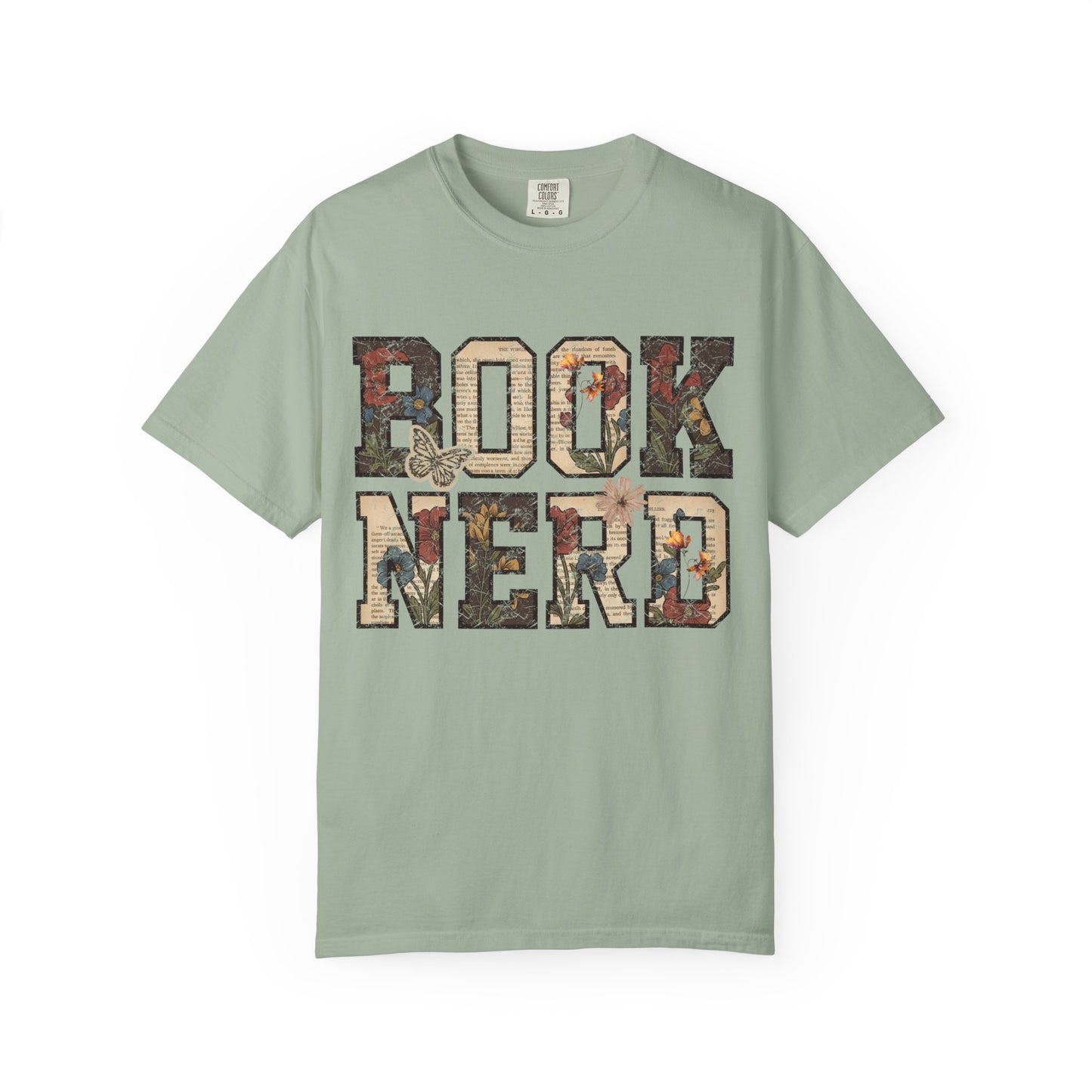 Book Nerd T-Shirt | Vintage Collage Lettering, Reading Lover Tee