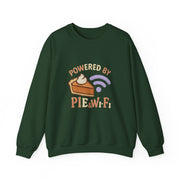 Powered by Pie and Wi-Fi Crewneck Sweatshirt, Cozy Sweatshirt Gift, Funny Thanksgiving Apparel, Comfy Fall Wear, Unisex Sweater