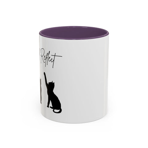 'Paws and Reflect' Cats Accent Coffee Mug