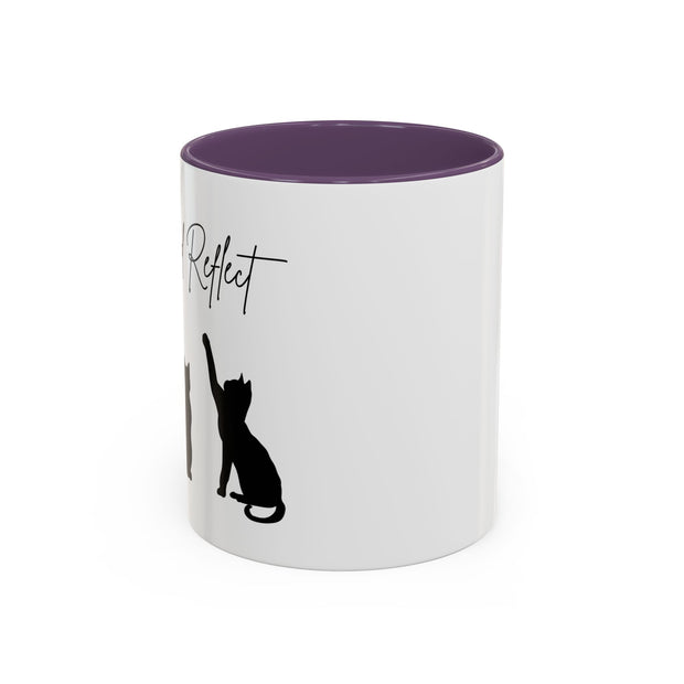 'Paws and Reflect' Cats Accent Coffee Mug