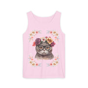 Geeky Goddess Dark Gray Cat Unisex Tank Top