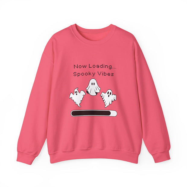 'Now Loading..Spooky Vibes' Unisex Crewneck Sweatshirt