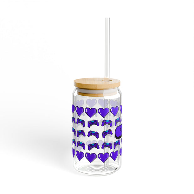 Let's Play Gamer Sipper Glass