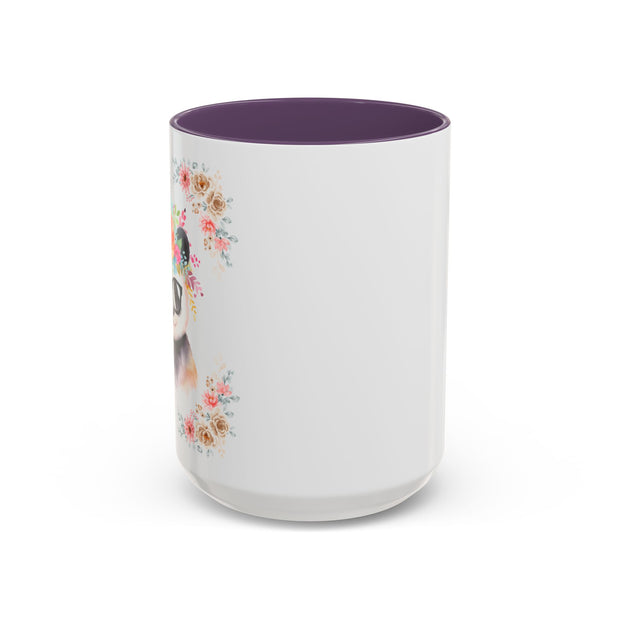 Geeky Goddess Panda Accent Coffee Mug