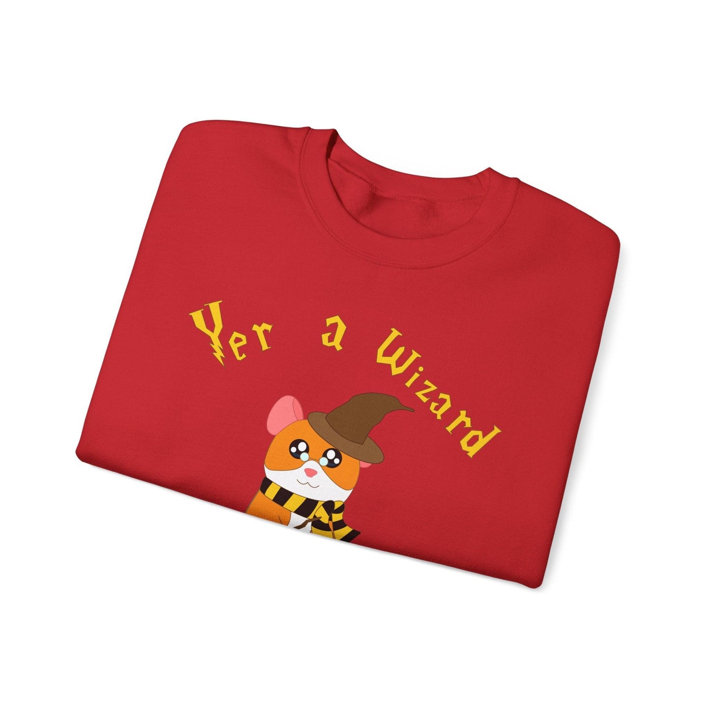 Hammy the Wizard Hamster Sweatshirt | Cute Wizard Hamster Illustration