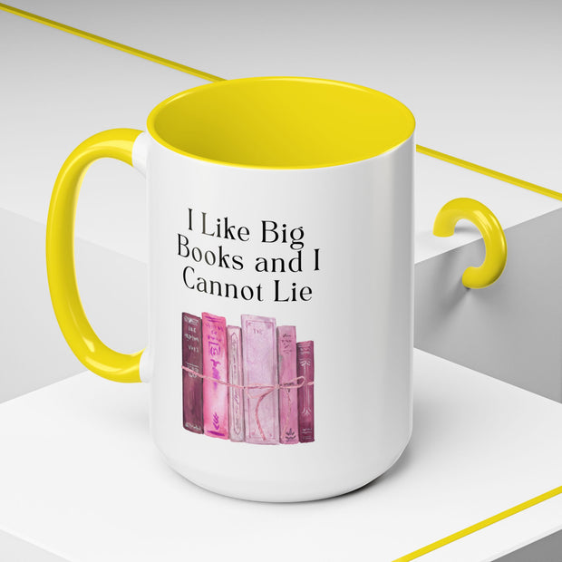 'I Like Big Books and I Cannot Lie' Accent Coffee Mug