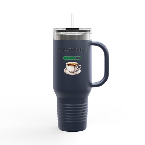 'Loading...Caffeine Boost' Insulated Travel Mug, 40oz