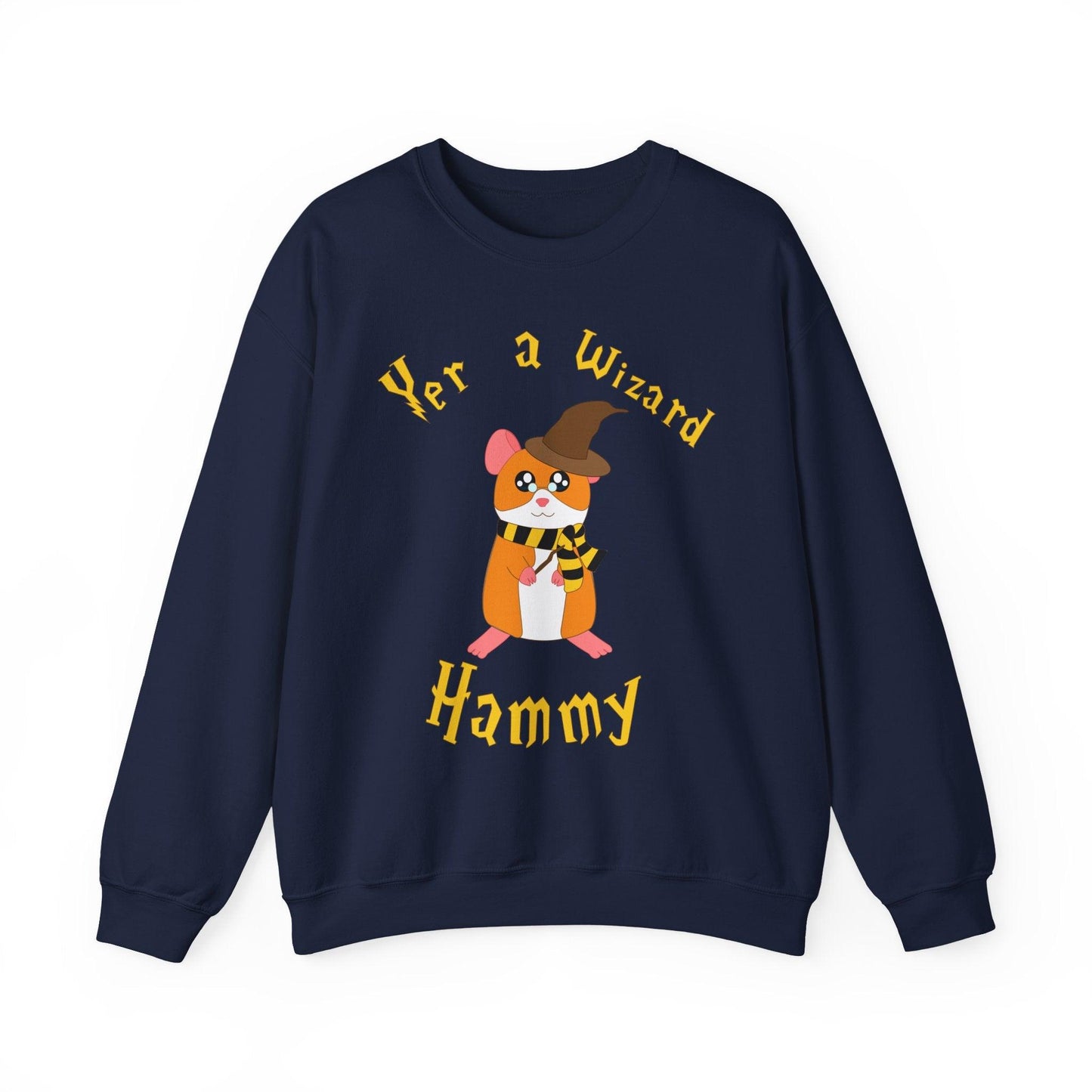 Hammy the Wizard Hamster Sweatshirt | Cute Wizard Hamster Illustration