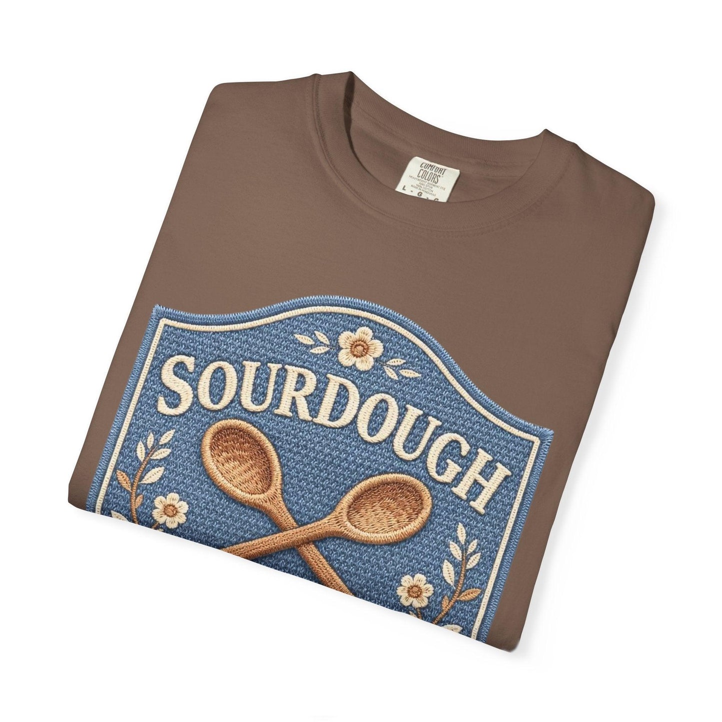 Sourdough Social Club T-shirt | Vintage Baking Badge, Bread Loaf & Spoons