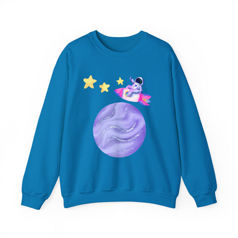 Astronaut Taking Off In Space Unisex Crewneck Sweatshirt