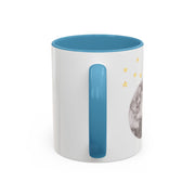 Astronaut Flying To The Moon Accent Coffee Mug