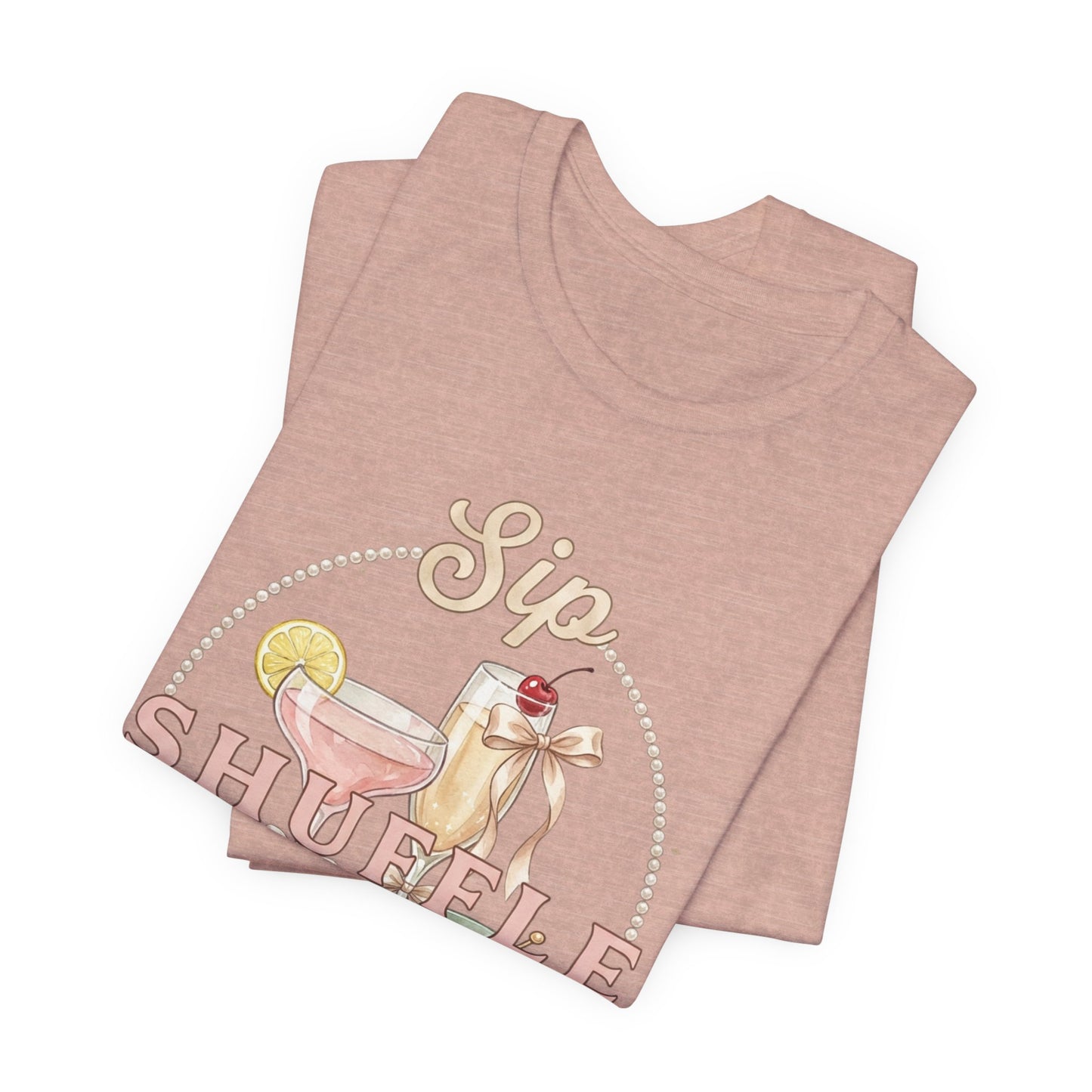 Sip Shuffle Repeat Shirt, Mahjong Social Club Tee, Pastel Girls Night Graphic Shirt, Mahjong Lover Gift