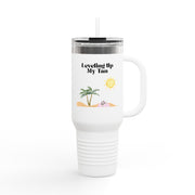 'Leveling Up My Tan' Insulated Travel Mug, 40oz