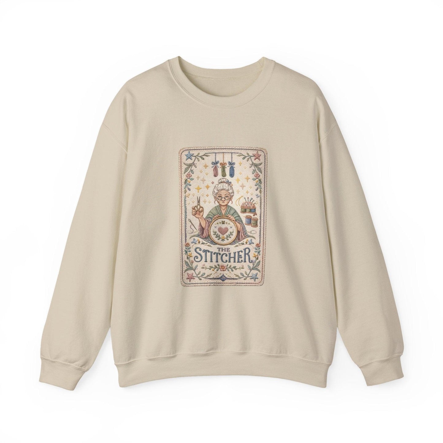 Vintage Embroiderer Illustration Sweatshirt | The Stitcher Crewneck