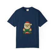 Festive Santa Gaming T-Shirt, Unisex Holiday Tee, Funny Christmas Shirt, Gamer Gift, Cute Santa Design