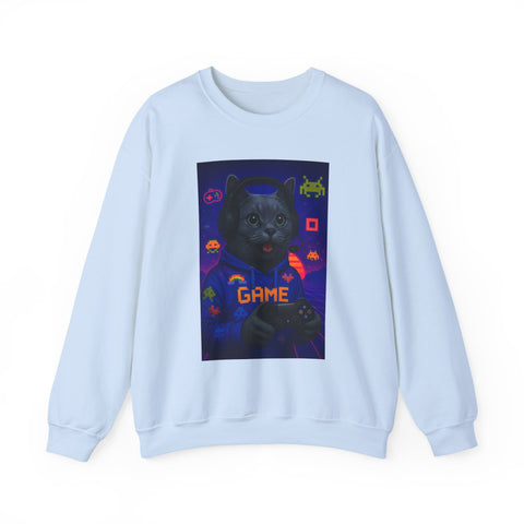 Gamer Cat Crewneck Sweatshirt - Cozy Unisex Gaming Apparel, Cool Cat Sweatshirt, Perfect Gift for Cat Lovers, Unisex Sweatshirt, Retro [...]