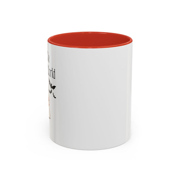 'You and Me Against The World' Accent Coffee Mug