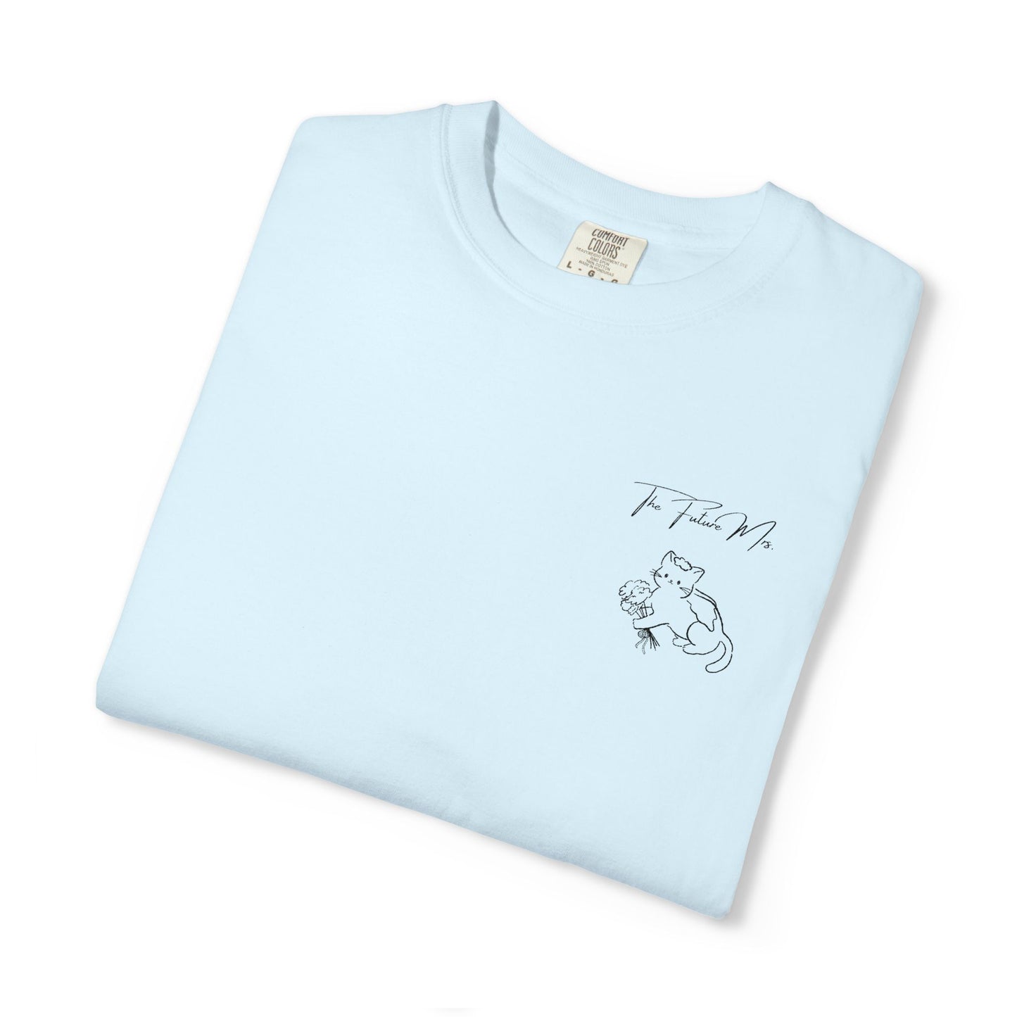 The Future Mrs Shirt, Cat Bride Embroidered Tee, Minimalist Bridal Shower Shirt, Coquette Wedding Tee, Future Wife Shirt