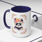 Geeky Goddess Panda Accent Coffee Mug