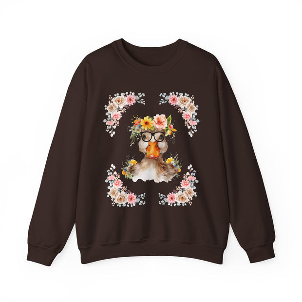 Geeky Goddess Duck Unisex Crewneck Sweatshirt