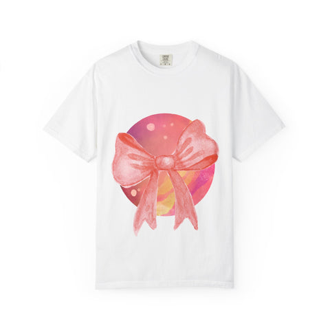 Pink/Yellow Planet Wrapped In Bow Unisex T-Shirt