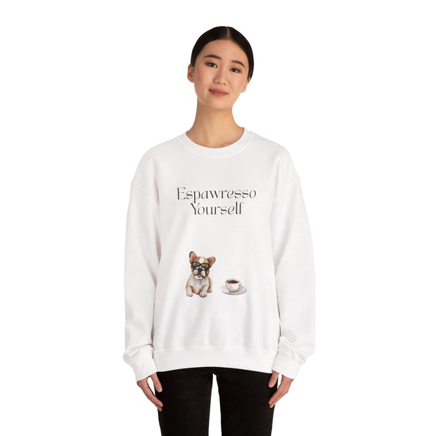 'Espawresso Yourself' French Bulldog Unisex Crewneck Sweatshirt