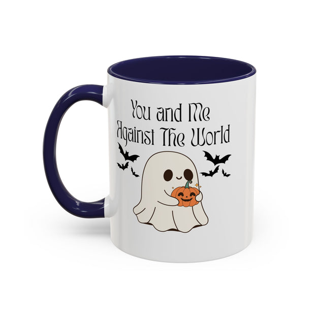 'You and Me Against The World' Accent Coffee Mug