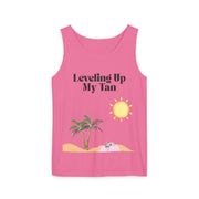 'Leveling Up My Tan' Unisex Tank Top