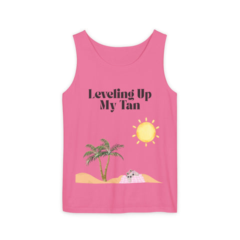 'Leveling Up My Tan' Unisex Tank Top