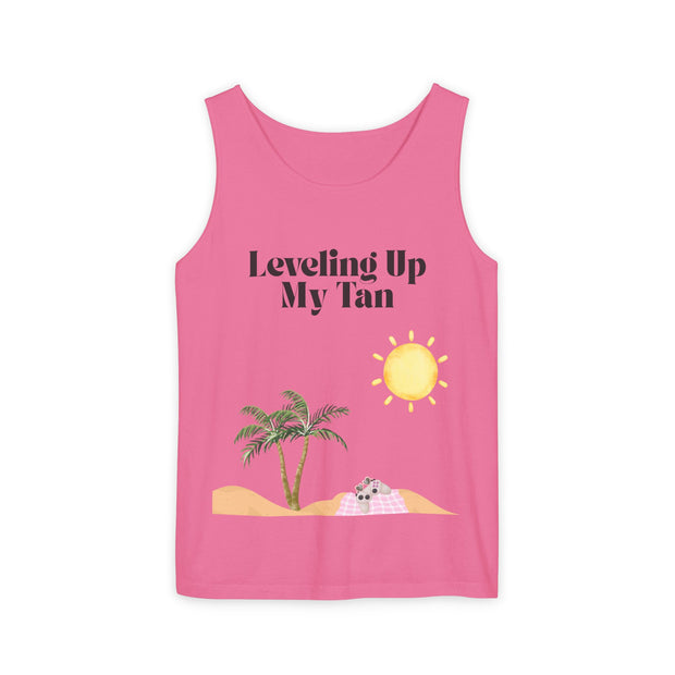 'Leveling Up My Tan' Unisex Tank Top