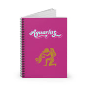 'Aquarius' Zodiac Spiral Notebook