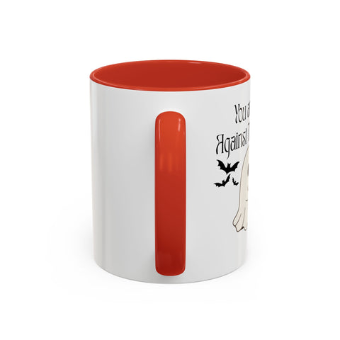 'You and Me Against The World' Accent Coffee Mug