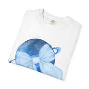 Blue Saturn Wrapped In Blue Bow Unisex T-Shirt