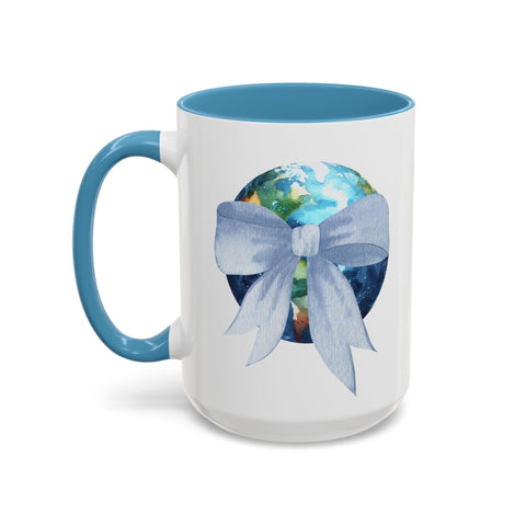 Earth Wrapped In A Bow Accent Coffee Mug