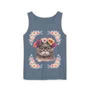 Geeky Goddess Dark Gray Cat Unisex Tank Top