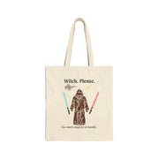 'Witch, Please.' Cotton Canvas Tote Bag