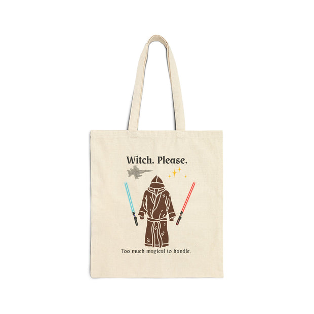 'Witch, Please.' Cotton Canvas Tote Bag