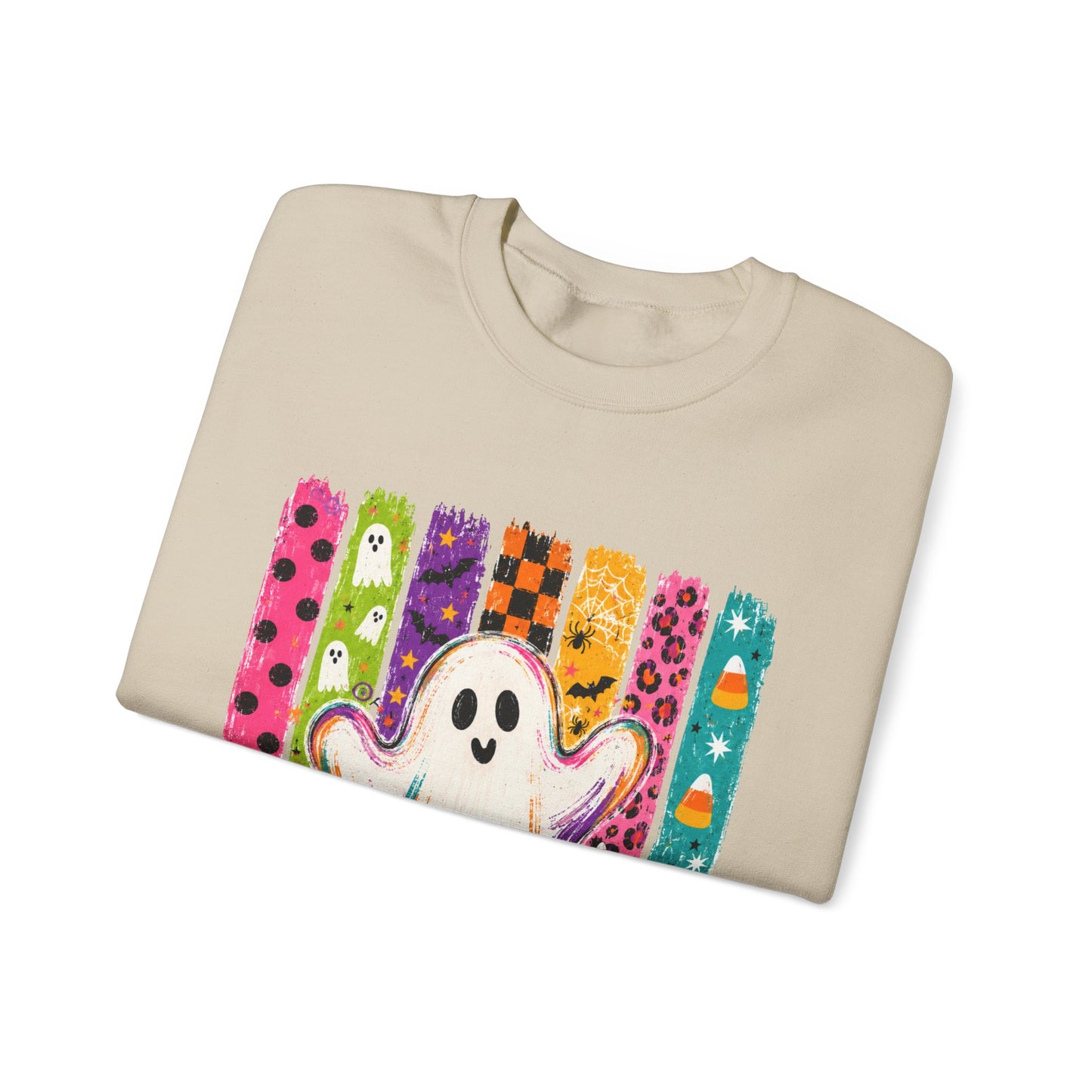 Rainbow Ghost Halloween Sweatshirt | Cute Ghost Graphic Crewneck