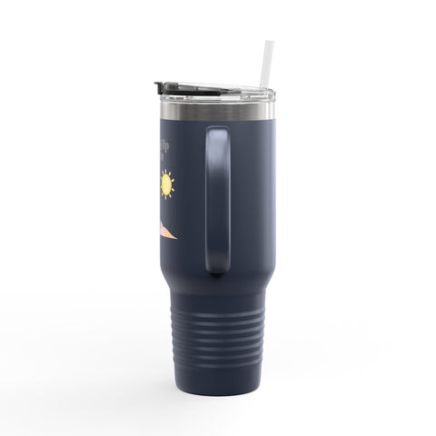 'Leveling Up My Tan' Insulated Travel Mug, 40oz
