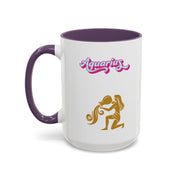 'Aquarius' Zodiac Accent Coffee Mug