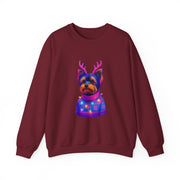 Festive Dog Sweatshirt, Cozy Unisex Crewneck, Pet Lover Gift, Holiday Apparel, Cute Dog Design