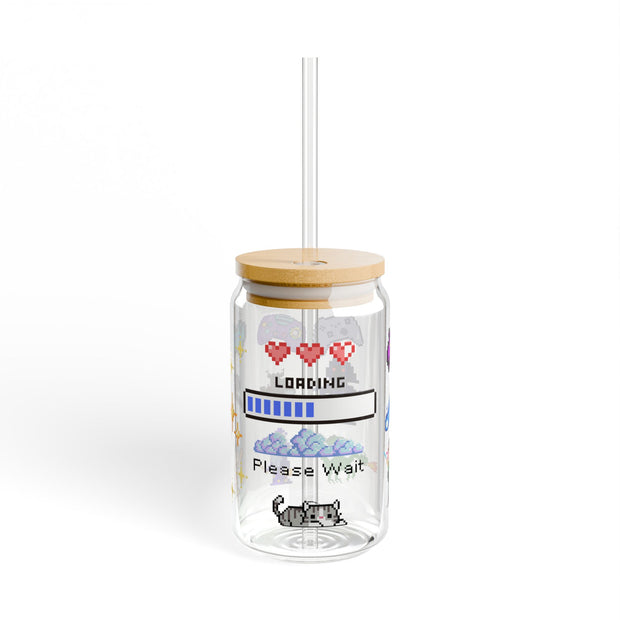 Pixel Gaming Art Sipper Glass