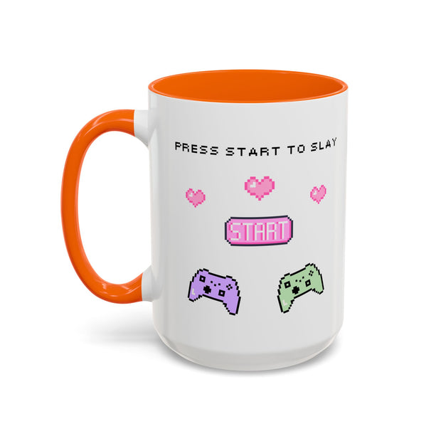 'Press Start To Slay' Accent Coffee Mug